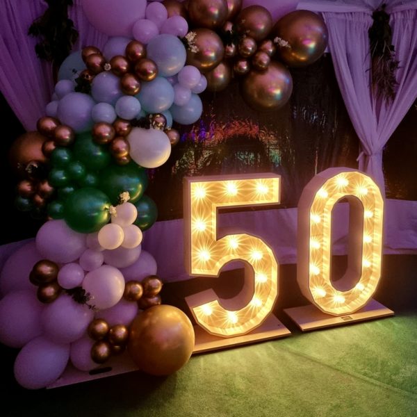 50 jaar decoratie lichtcijfers