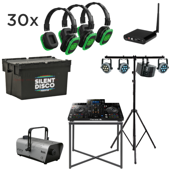 Complete Silent Disco set 30 personen